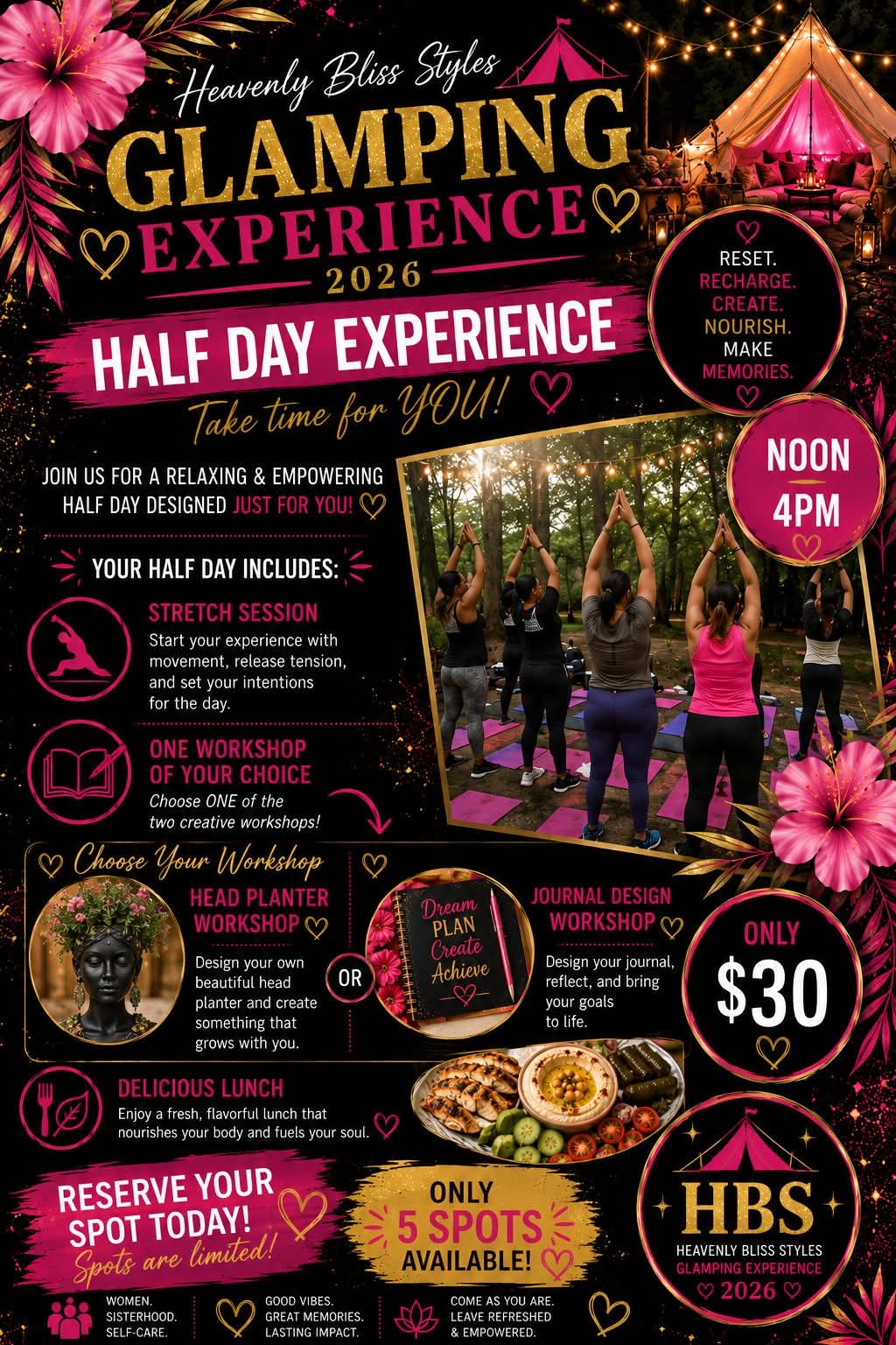 Half Day Glamping Experience